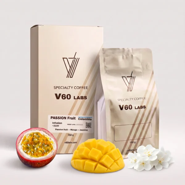 كولومبيا باشن فروت قهوة مختصة حمضيات برتقال مشمش 150غ - V60 Labs